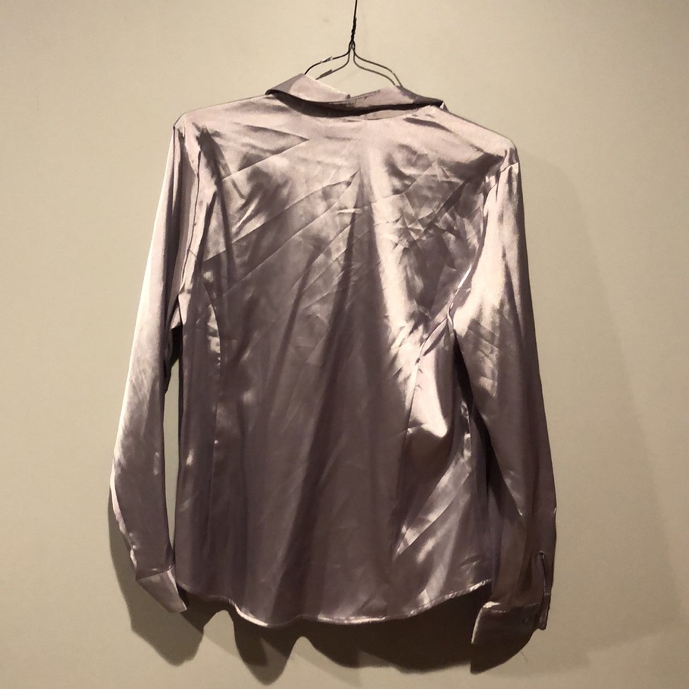 Christie & Jill Vintage 1996 Orchid Satin Button Down - Picture 5 of 5